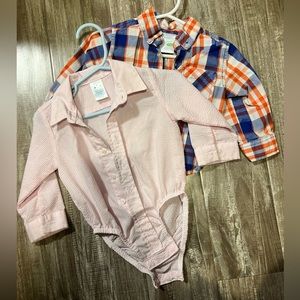 9/12month button down shirts